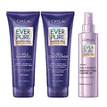 L'Oreal Paris Purple Shampoo Conditioner Brass Toning for Color Treated Hair (1 kit) + EverPure Sulfate Free 21-in-1 Color Caring Spray Multi Benefit Leave In Treatment, 6.8 fl oz