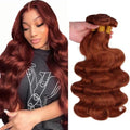 30 32 34 Inch Reddish Brown Body Wave Hair Bundles