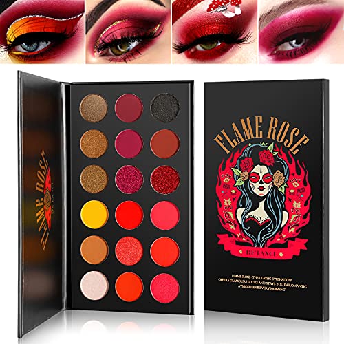 Afflano Red Eyeshadow Palette - 18 Pigmented Shades