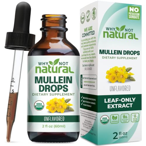USDA Organic Mullein Leaf Extract for Lung Support & Respiratory Health