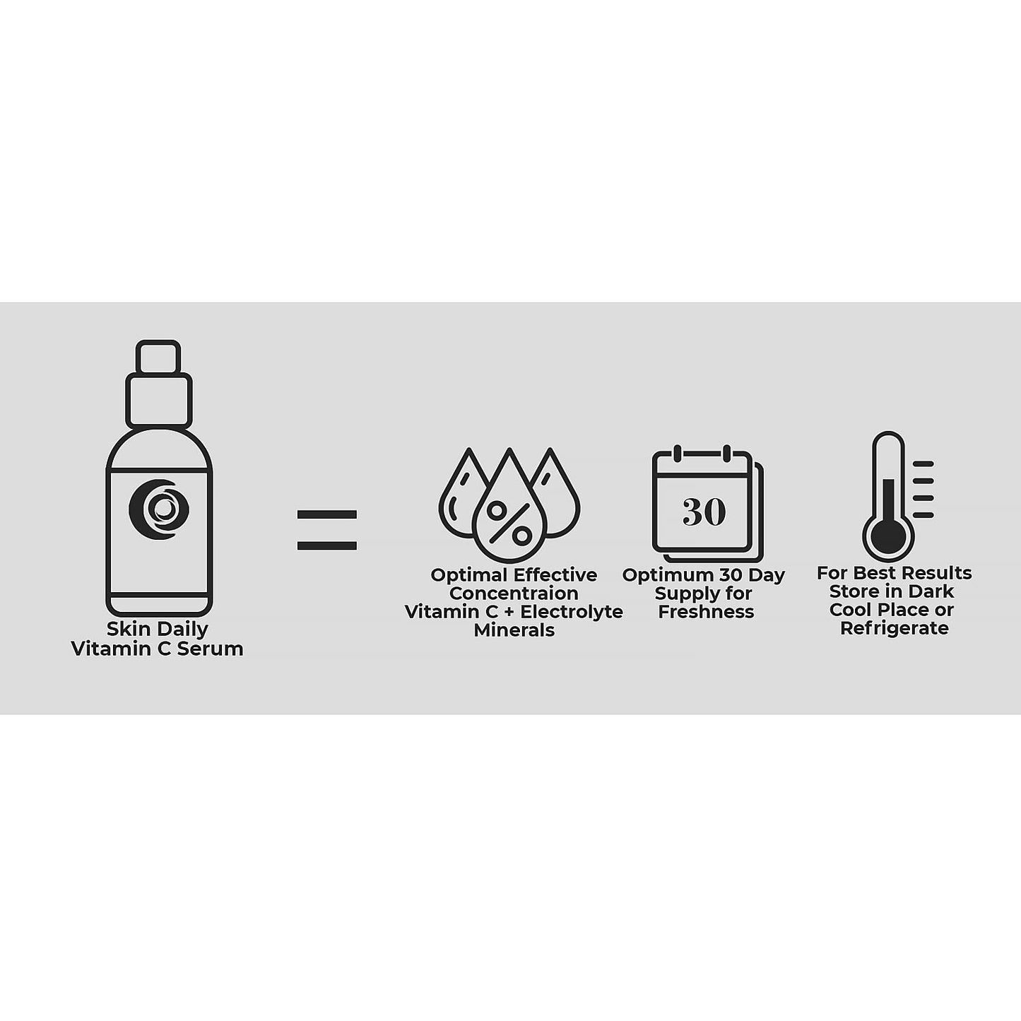 Antioxidant Vitamin C Serum for Face- Infused with Electrolytes, Hyaluronic Acid, Retinol - 1 oz