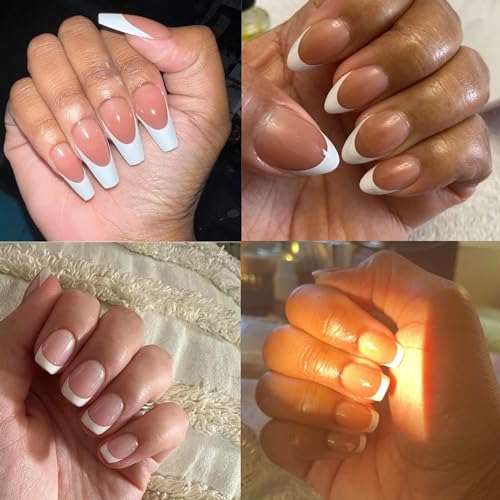 Kocymin Press On Nails, 5 sets 15 size | Increased Adhesion | Pre-applied Coat | Reusable & Damage-free Removal | 3 Weeks Lasting, No Glue Included (H-L-Coffin)