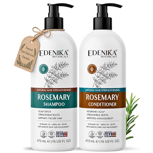 Rosemary Oil Shampoo & Conditioner Set with Biotin for Thinning Hair
