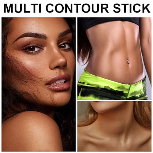2-in-1 Contour Stick Set with Brush - Highlighter & Bronzer