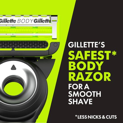 Gillette Labs Body & Intimate Razor for Men with Handle, Blade Refills & Shower Hanger