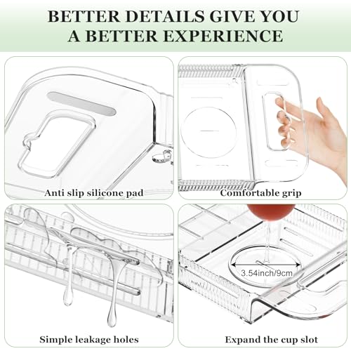 Expandable Bathtub Caddy Tray, Clear Acrylic Bath Organizer