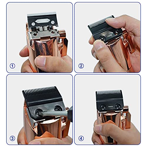 FX8010B Black Graphite Fade Replacement Blades compatible with BaBylissPRO Barberology Replacement Clipper fade Blades FX870/FXF880/FX810/FX825/FX673N,2 Pcs