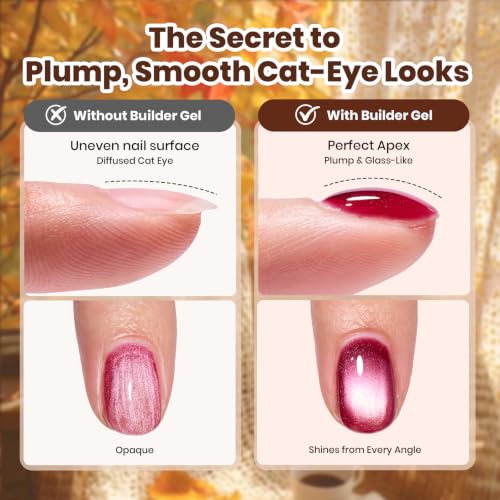Beetles Cat Eye Gel Nail Polish Set - 20 Fall & Winter Colors with Magnetic Tools