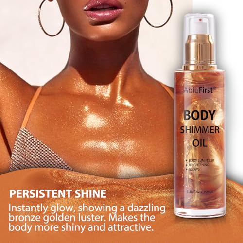 Shimmer Body Oil 100ml Bronze Gold Glow Moisturizer