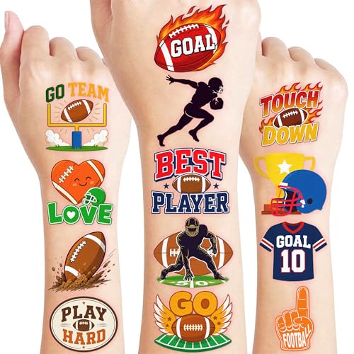 96 PCS Football Temporary Tattoos for Kids - Party Favors