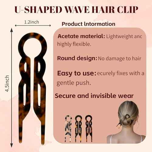 Lialys hair clip, elegant women's hair clip, suitable for all hairstyles French hair clips (3PCS)