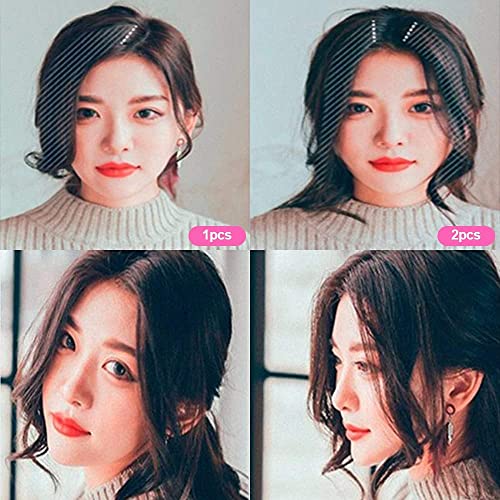 2 Pack Clip-in Wave Side Bangs Human Hair Blonde Extensions