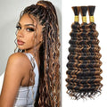 Fridnae Brazilian Virgin Human Hair Bundles 26 Inch Deep Wave - Natural & Dense