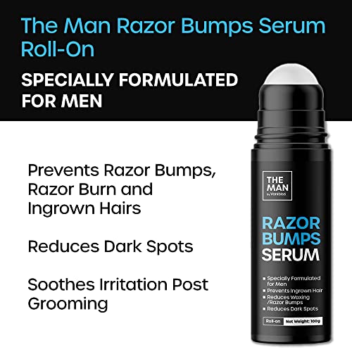The Man Silicone Face Scrubber & Razor Bumps Serum Roll On ? Bundle