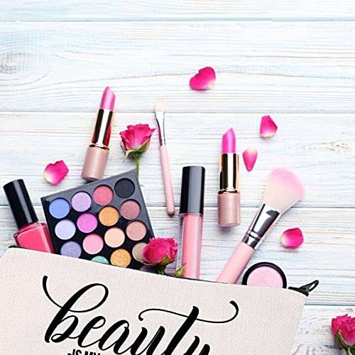 BDPWSS Beauty Is My Business Cosmetic Bag For Lash Girl Lash Boss Eyelashes Artist Zipper Pouch For Beautician Beauty Artist Hairdresser Cosmetology Graduation Gift (beauty is my business Bag)