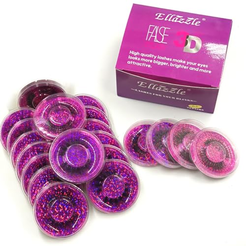 20 Pairs False Lashes 3D Volume Natural Look Wispy Fluffy