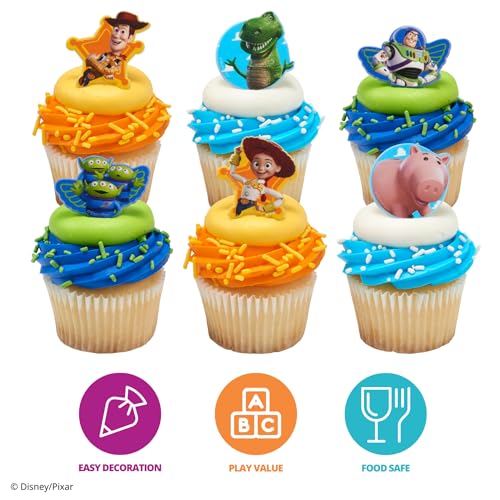 Toy Story Cupcake Rings - 24 Pack of Character Decorations