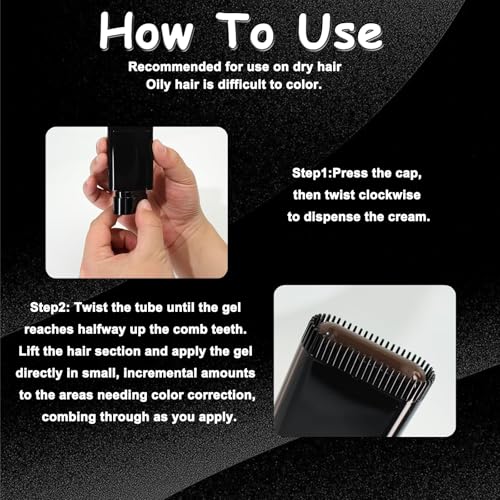 Suaxova 1PCS Coffee Hair Color Comb Stick - Gray Cover Temporary Dye