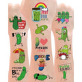 138 PCS Pickle Funny Temporary Tattoos Pickle Stickers - Pickle Gifts for Pickle Stuff Lovers, Suitable for Pickle Party Decorations and Pickle Birthday Decorations party favors, 15 Sheets