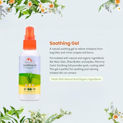 Mommy Care Soothing Gel ? Aloe Vera Formula for Fast-Acting Sunburn & Bug Bite Relief, Cooling & Calming Skincare Solution, 70 ml / 2.03 fl oz