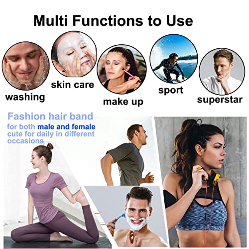 Metal Hair Bands for Men & Women, Adjustable Wave (6-Pack)