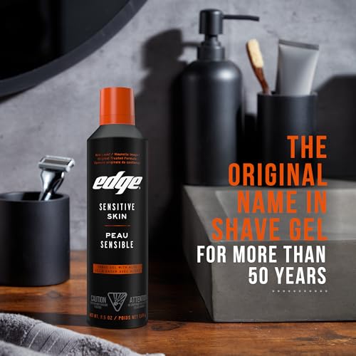 Edge Sensitive Skin Shaving Gel for Men, 9.5 oz (2 Pack)