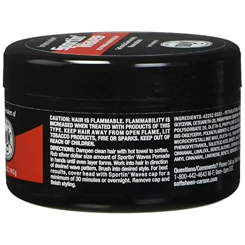Soft Sheen Sportin Waves 3.5 Ounce Gel Pomade/Wavitrol Jar (103ml) (2 Pack)