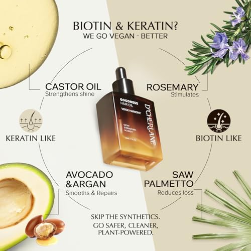 D'Cherlane Hair Growth Oil - Rosemary, Argan & Castor Oil