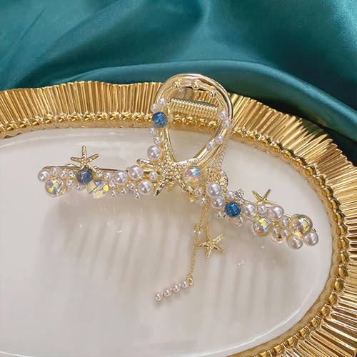 Large Hair Claw Clips Geometric Letters Hair Clips Gold Nonslip Metal Hair Clamps Jaw Strong Hold Hair Barrette Long Hair Clips Irregular Hair Decoration Fashion Hair Accessories for Women Girls