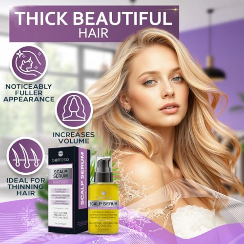 BELLISSO Scalp Serum - Dry & Itchy Dandruff Relief for All Hair Types