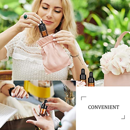 100 Pcs 2ml Amber Glass Dropper Bottles with Caps