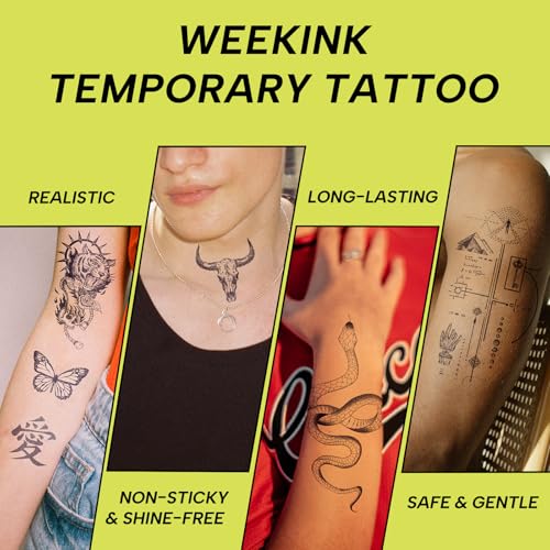 Celestial Temporary Tattoos ? Realistic & Long-Lasting Sun Moon Star Minimal Fake Tattoos, Waterproof Semi-Permanent Body Stickers for Shoulder, Neck, Collarbone