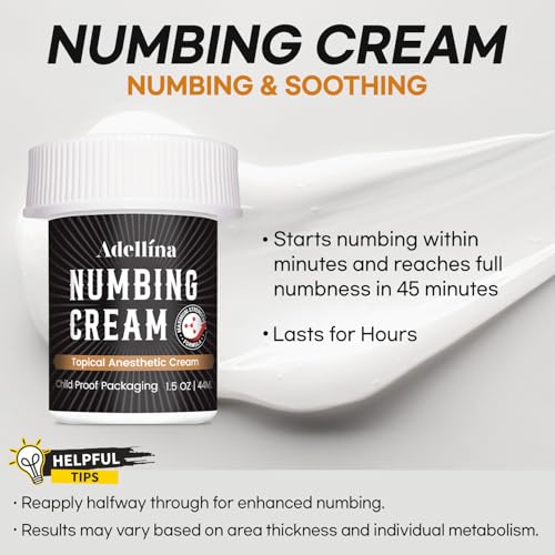 Numbing Cream Maximum Strength: Long Lasting Extra Relief with Arnica and Emu Oil 1.5oz/ 44ml