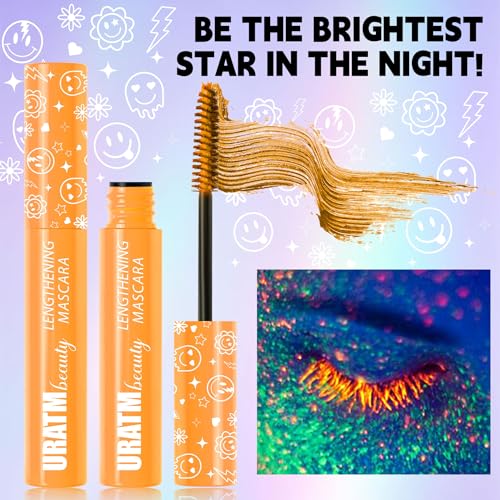 6 Color Neon Glow Mascara Set - Waterproof UV Fluorescent