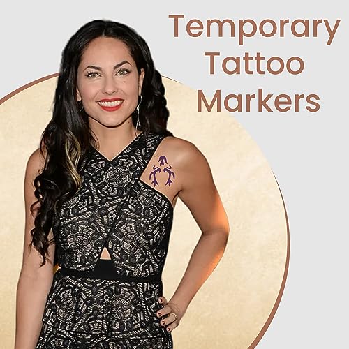 Vanli's Temporary Tattoo Markers - 10 Pens with 30 Stencils