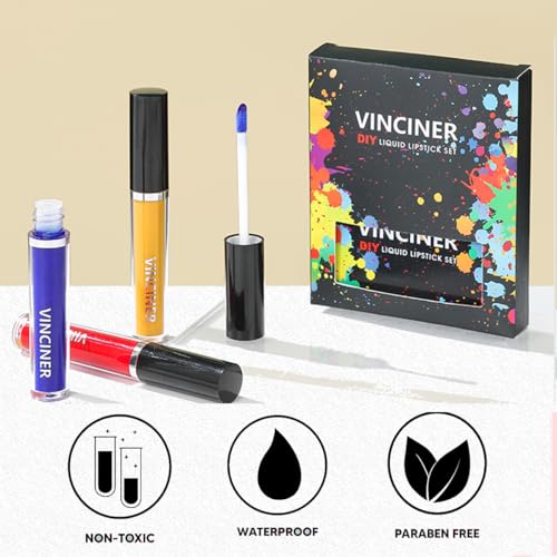 Matte Liquid Lipstick Sets - 5pcs Halloween Lip Gloss Makeup Supplies to Make Your Own Lip Gloss Shades, DIY Makeup Lip Stain for Halloween Masquerade Party Stage Daily Use Make Up