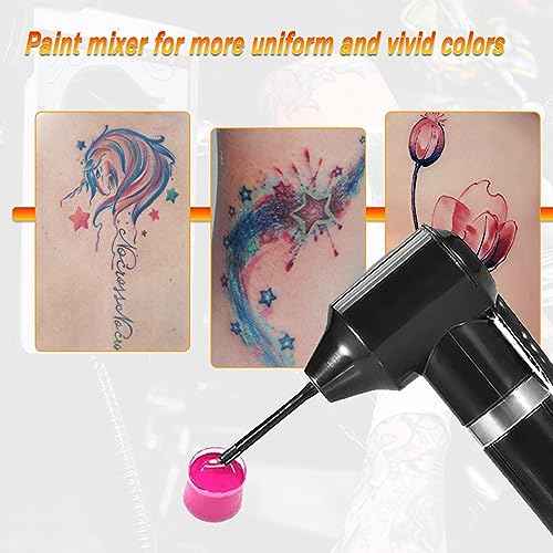 Ink Mixer Pigment Mixer - NAQASE Machine Ink Agitator Machine with 100pcs Ink Mixer Sticks Black