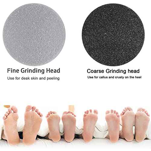 25 Pack Replacement Pads Refills for Pedi Vac Portable Electric Vacuum Callus Remover Foot File for Exfoliation Cracked Heels Dead Skin with a Clean Brush (20pcs Grind Head Pads +5pcs Sponge Ring)