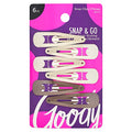 Goody Snap & Go Metal Contour Hair Clips - Blonde, Pack of 6, Comfortable All Day
