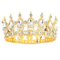 Gold Rhinestone Crown Tiara for Women - Royal Princess Wedding Accessory
