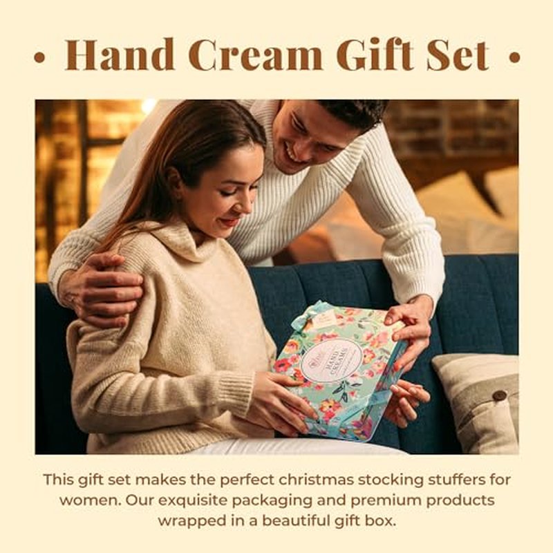 BODY & EARTH Hand Cream Gift Set - 12 Travel Size Moisturizers with Shea Butter