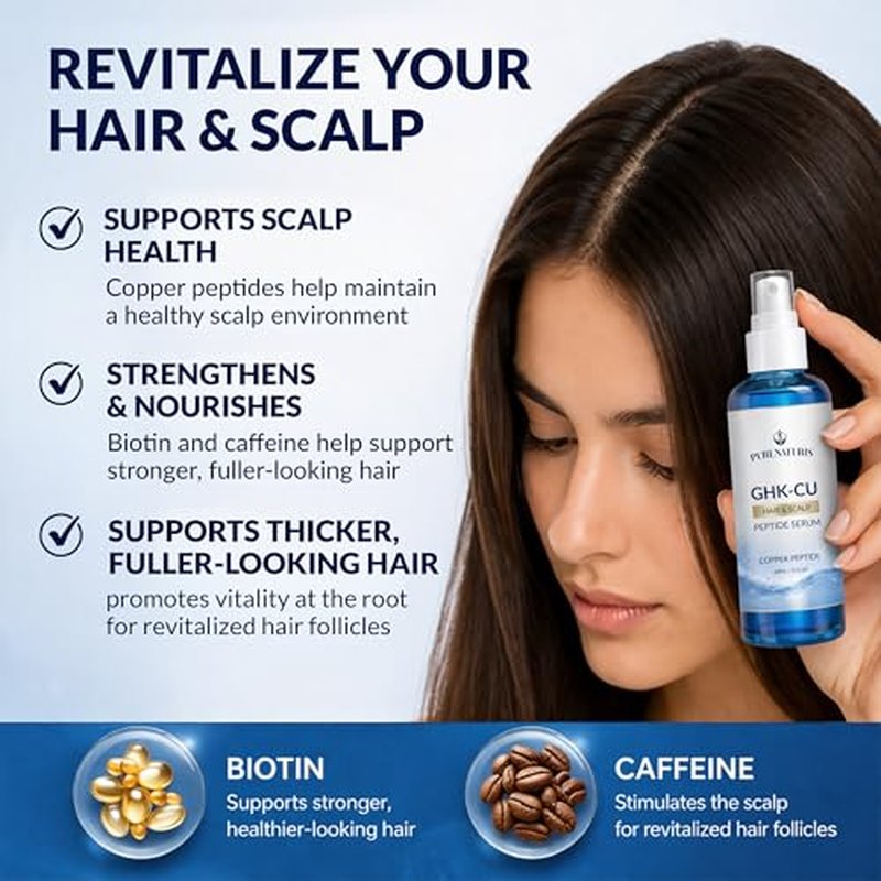 PureNaturis GHK-Cu Copper Peptide Serum Kit for Face & Hair