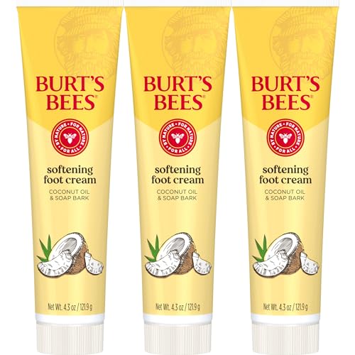 Burt's Bees Softening Foot Cream with Coconut Oil, 4.3 oz, Pack of 3