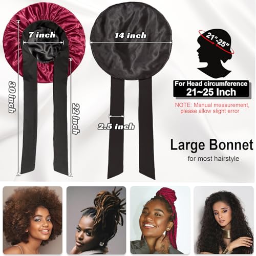 Double Layer Silk Satin Bonnet for Curly Hair & Braids