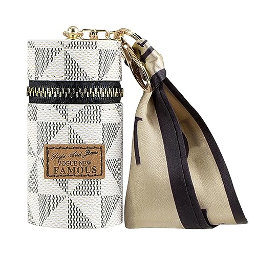 Adorila Lipstick Case Keychain with Scarf Charm