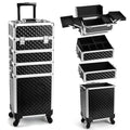 4-in-1 Rolling Makeup Train Case with Wheels - Professional Cosmetology