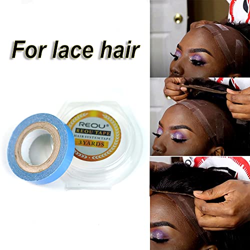 REOU Double-Sided Lace Front Wig Tape - 3 Yards, No Shine