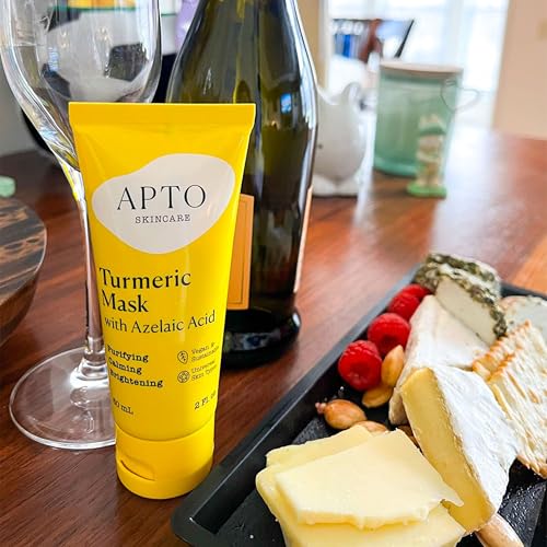 APTO Turmeric Mask w/Azelaic Acid: Brightening, Exfoliating & Soothing Thick & Creamy Formula for a Glowing & More Even-Toned Complexion, 2 oz.