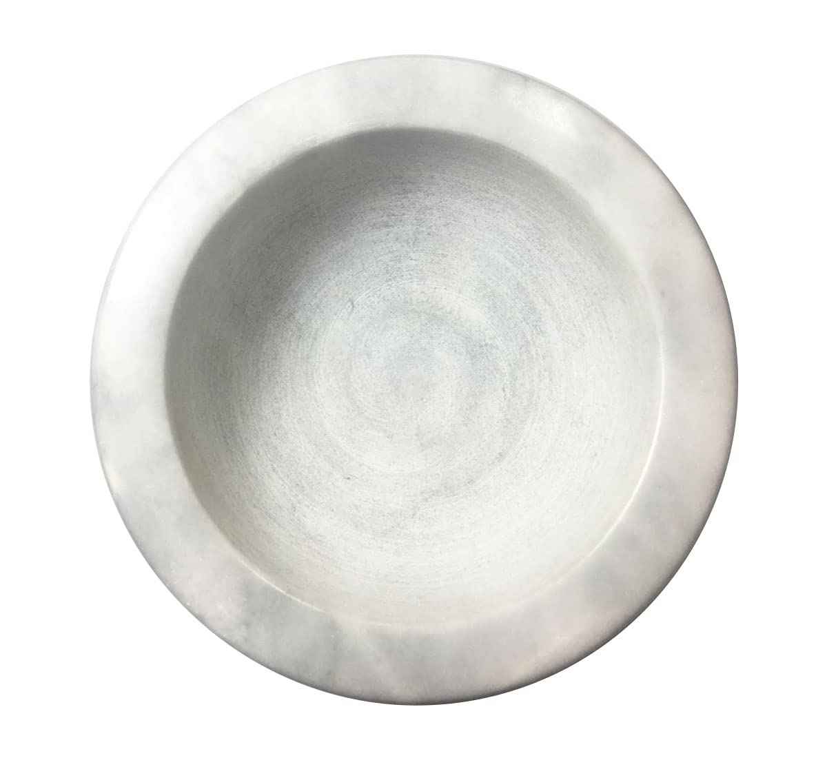 Yepmlrt Marble Shaving Bowl，Handcrafted White Marble Later，Shaving Soap & Cream Bowl for Men，Lather Mug with Interior Grooves Builds a Rich.