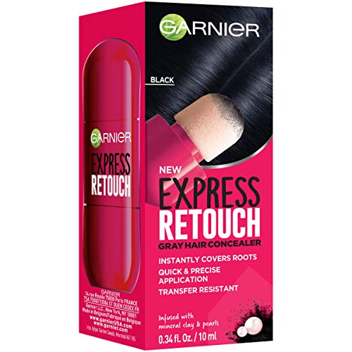 Garnier Hair Color Express Retouch Gray Hair Concealer, Instant Gray Coverage, Black, 1 Count